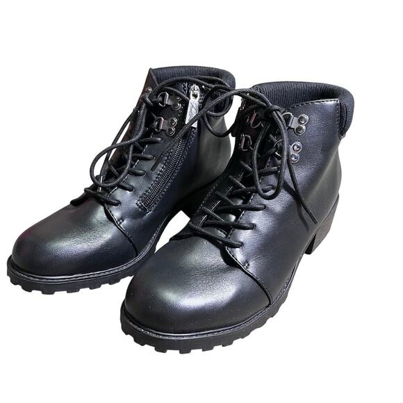 Trotters Becky 2.0 Boot Black Smooth Calf Leather Womens US Size 8N - Picture 1 of 12